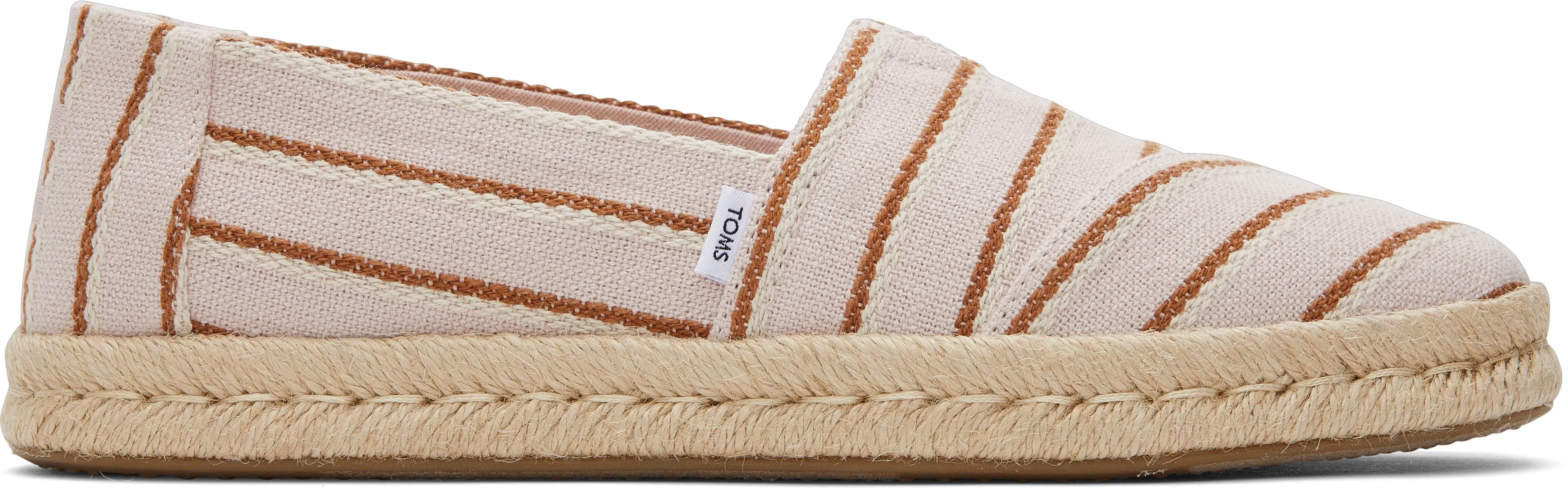 Toms Women Alpargata Rope 2.0 Ballet Pink Woven Stripes