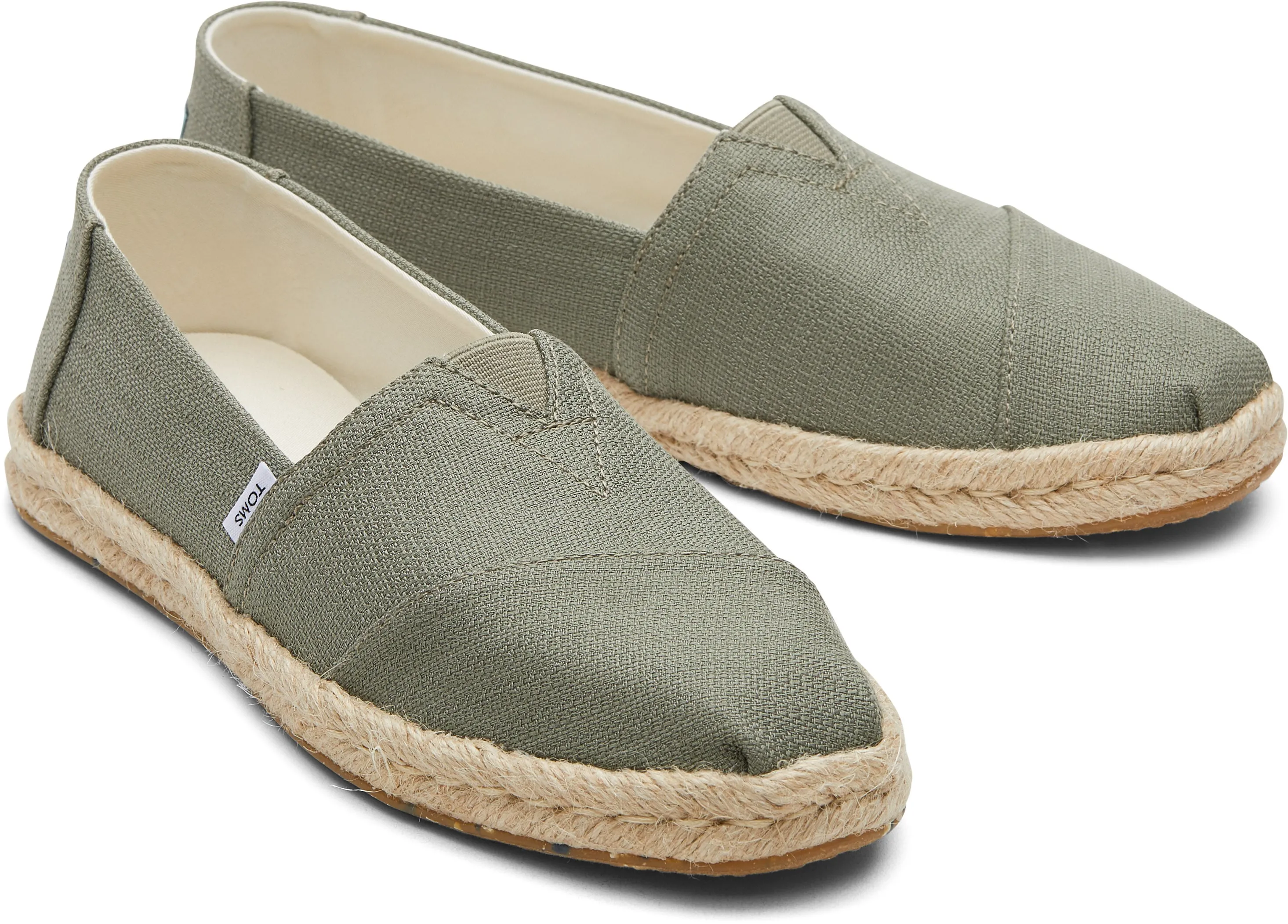 Toms Women Alpargata Rope Vetiver Grey Textured Woven