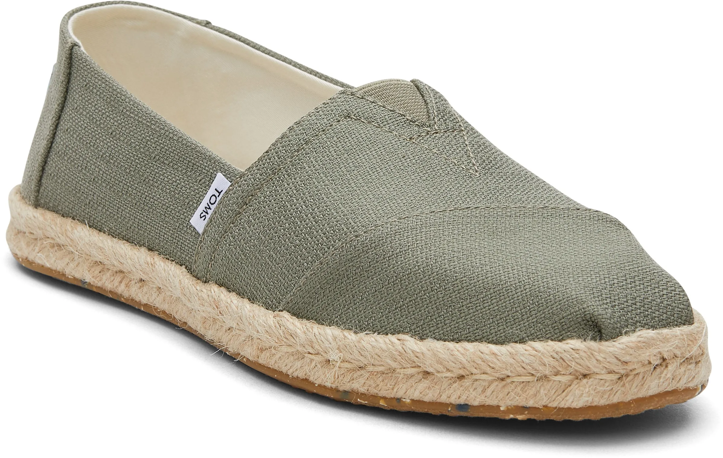 Toms Women Alpargata Rope Vetiver Grey Textured Woven