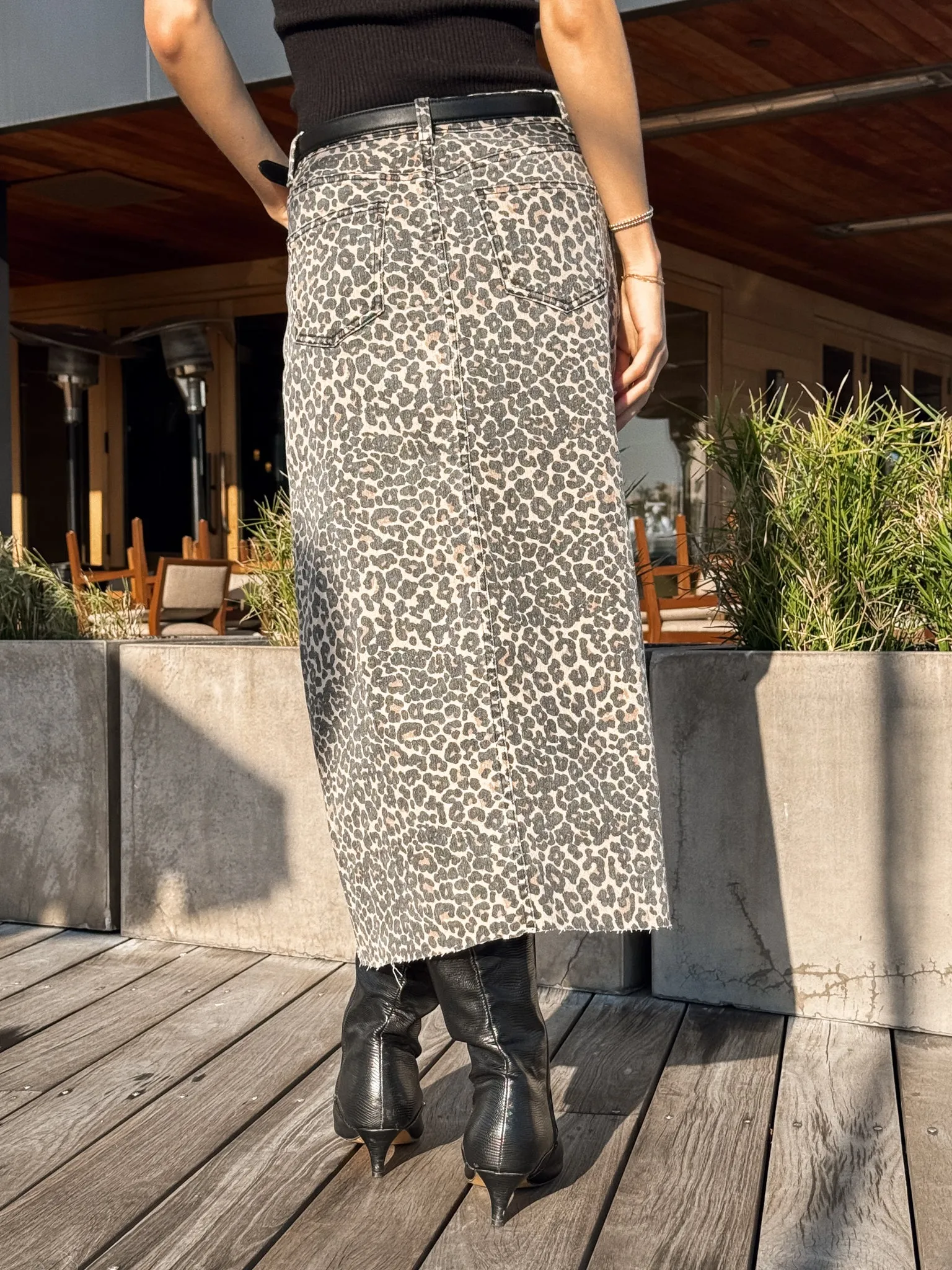 Untamed Leopard Midi Skirt