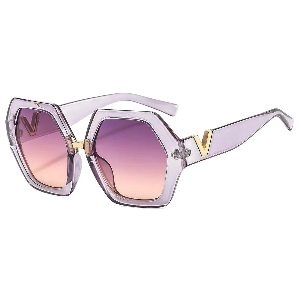 VAIGE Oversized Square Sunglasses with UV400 Protection, Polycarbonate Frame and Acrylic Lenses, 58mm Width and 53mm Height