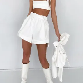 White Baggy Shorts - STELLA