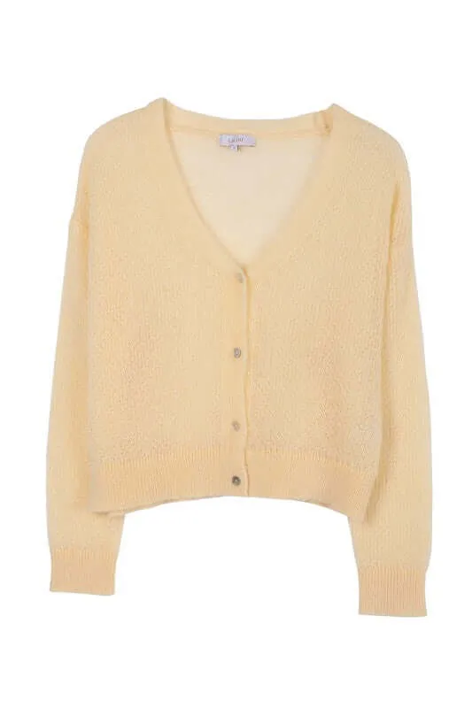 Wool Blended Sheer Cardigan